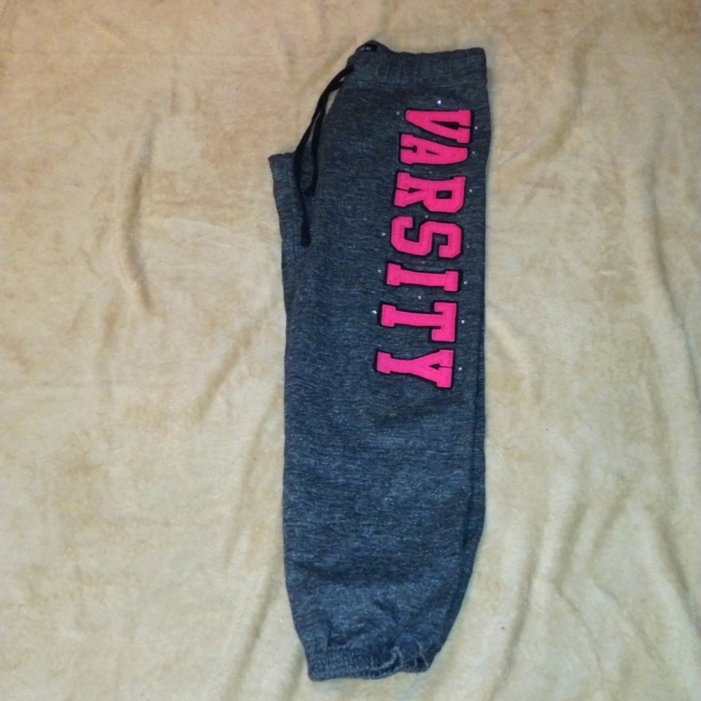 True blue sweatpants with drawstring waist